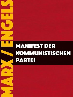 cover image of Manifest der Kommunistischen Partei